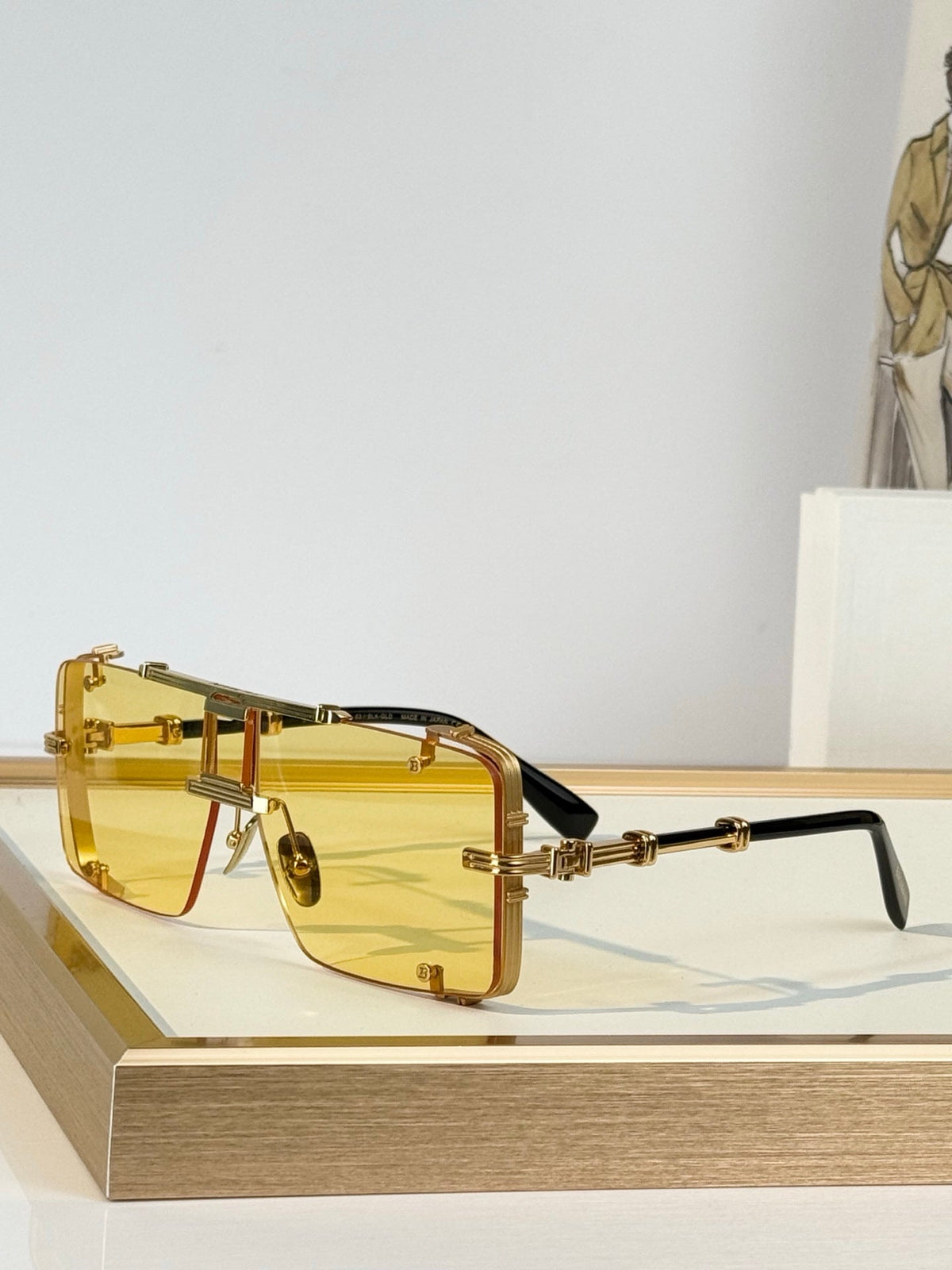 Balmain BPS-271-63//BLK-GLD Sunglasses